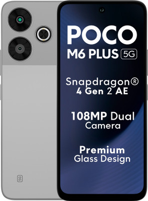 POCO M6 Plus 5G (Ice Silver, 128 GB)(6 GB RAM)