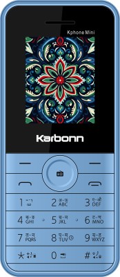 KARBONN Kphone Mini DS Keypad Mobile|1000 mAh Battery|0.3MP Camera|Expandable Upto 32 GB(Soft Blue)