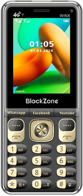BlackZone WINX 4G+ Volte with 2.8 Inch keypad ,Touch Screen & Support all Android Features(Black)