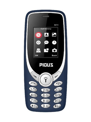 Pious M11 Dual Sim 1.8 inch Display, Wireless FM Radio,3000 mAh Battery, Made in India