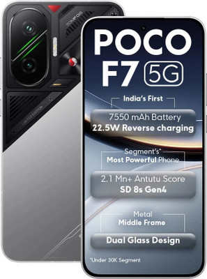 POCO F7 5G (Cyber Silver Edition, 512 GB)(12 GB RAM)