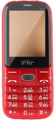 IAIR S11 Dual Sim Keypad Phone | 2800 mAH Battery & Big 2.4 Inch Display(Red)