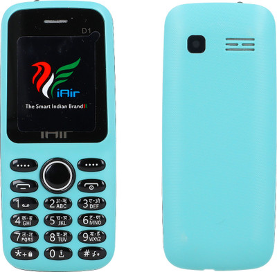IAIR D1 1.8 Inch Huge Display Keypad Mobile Phone with Expandable Storage Upto 32GB(Aqua Green)
