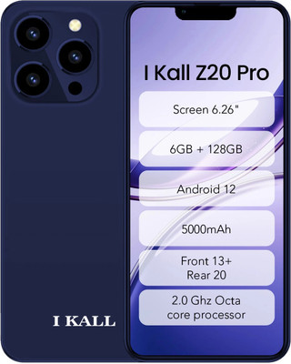 Z20 PRO Smartphone – 6.26" Display, 5000mAh Battery, 20MP Camera, Android 12 (Blue, 128 GB)(6 GB RAM)