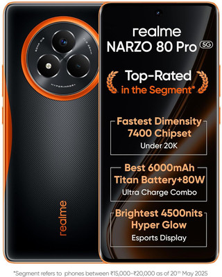 realme NARZO 80 Pro 5G (Nitro Orange, 256 GB)(8 GB RAM)