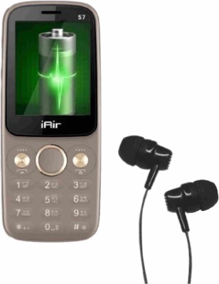 IAIR S10 Dual Sim Keypad Phone With Jazz Wired Earphone | Big 2.4 Inch Display(Coffee)