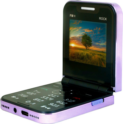 ROCK TOUCH Rock Z Flip Dual Sim Keypad Mobile with2.4Display Flip Fold Call & SMS Indicator(Blue)