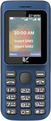 IAIR D7 Mini Dual Sim Keypad Phone | 1200 mAH Battery & Big 1.8 Inch Display(Dark Blue)