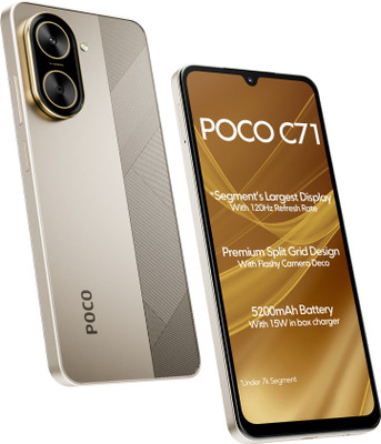 POCO C71 (Desert Gold, 128 GB)(6 GB RAM)