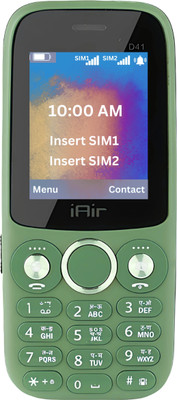 IAIR D41 Dual Sim Keypad Phone | 1200 mAH Battery & Big 2 Inch Display(Aqua Green)