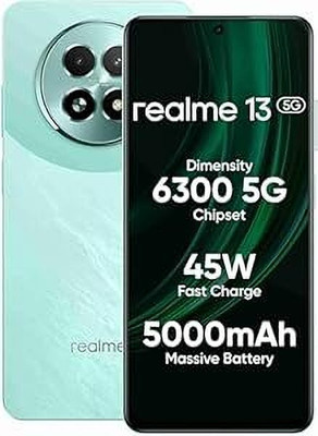 realme 13 5G Up to 18GB Dynamic RAM | AI Dual Camera | Dimensity 6300 Processor (Speed Green, 256 GB)(8 GB RAM)