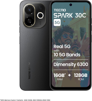 Tecno Spark 30C 5G (Midnight Shadow, 128 GB)(4 GB RAM)