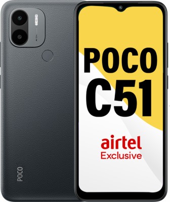 POCO C51 - Locked with Airtel Prepaid (Power Black, 64 GB)(4 GB RAM)