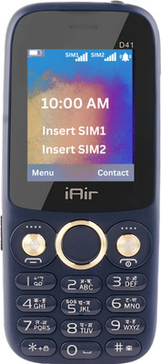 IAIR D41 PRO Dual Sim Keypad Phone | 2800 mAH Battery & Big 1.8 Inch Display(Dark Blue)