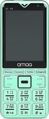 amaq 4G/VOLTE supported Dual Sim, Touch and Keypad,Feature phone(Green, Black)