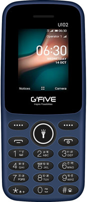 G'Five U102 Dual SIM Keypad Mobile Phone | Wireless FM | Digital Camera(Blue) product image