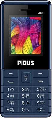 Pious M18 Dual Sim Mobile Phone with 3000 mAh Big Battery & Wireless FM Radio(Blue)