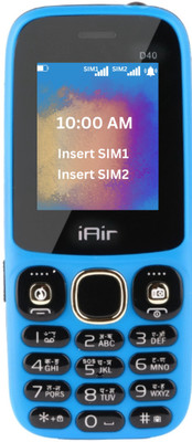 IAIR Keypad Mobile Phone with Dual Sim Support|1.8 Inch Big Display|Big Torch Light(Blue)