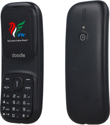 IAIR D5 Dual Sim Keypad Phone | 1000 mAH Battery & Big 1.77 Inch Display(Black)