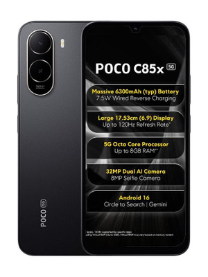 POCO C85x 5G (Elite Black, 64 GB)(4 GB RAM)
