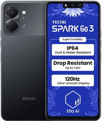 Tecno Spark Go 3 (Ink Black, 64 GB)(4 GB RAM)