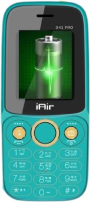 IAIR D41 PRO Dual Sim Keypad Phone | 2800 mAH Battery & Big 1.8 Inch Display(Aqua Green)