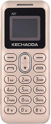 Kechadda Keypad Dual Sim Mini Mobile Phone with External Memory Slot 1.68cm (0.66 inch)(Gold)