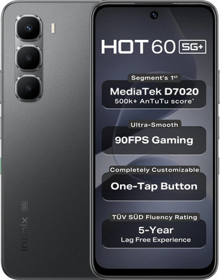 Infinix Hot 60 5G+ (Sleek Black, 128 GB)(6 GB RAM)