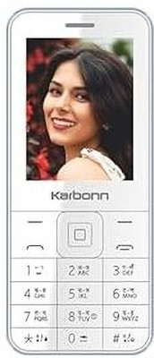 KARBONN K-Phone 1 DS Feature Phone|1400 mAh Battery|1.3MP Camera|Expandable Upto 32 GB(White-Blue)