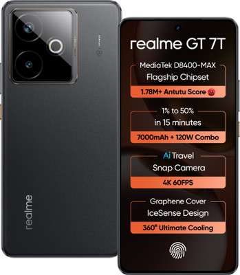 realme GT 7T (IceSense Black, 256 GB)(8 GB RAM)