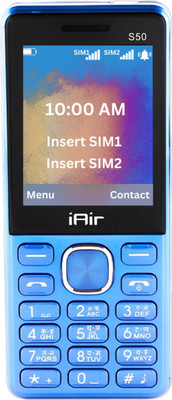 IAIR S50 Dual Sim Keypad Phone | 2800 mAH Battery & Big 2.4 Inch Display(Mirror Blue)