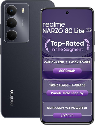 realme Narzo 80 Lite 5G (Onyx Black, 128 GB)(4 GB RAM)