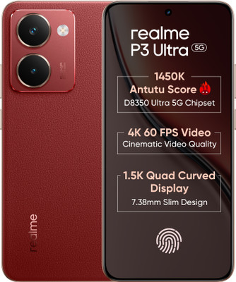 25% OFF on realme P3 Ultra 5G (Orion Red, 256 GB)(12 GB RAM) 25% OFF on realme P3 Ultra 5G (Orion Red, 256 GB)(12 GB RAM)