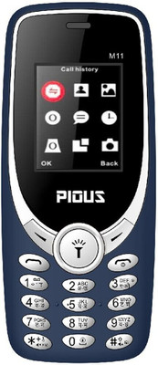 Pious M11 Keypad Mobile Phone 1.8 inch Display With 3000 mAh Big Battery & 2 MP Camera(Blue)