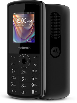 MOTOROLA A10V DS Keypad Phone with Voice Feature|800 mAh Battery|Wireless FM Recording(Black)