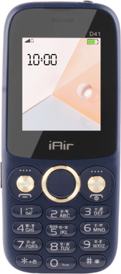 IAIR Dual Sim Keypad Mobile Phone | 1200 mAH Battery, 2 Inch Big Display(Blue)