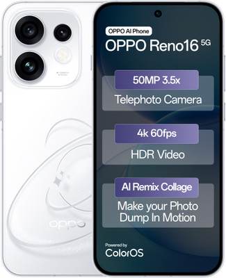 OPPO Reno16 5G (Starry White, 256 GB)(12 GB RAM) product image