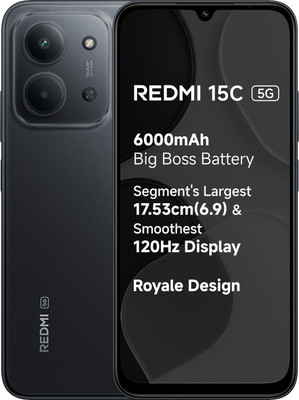 REDMI 15C 5G (Midnight Black, 128 GB)(6 GB RAM)