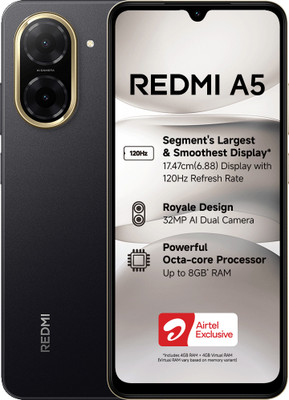 REDMI A5  - Locked with Airtel Prepaid (Just Black, 64 GB)(3 GB RAM)