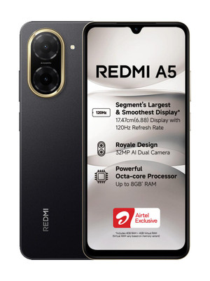 REDMI A5  - Locked with Airtel Prepaid (Just Black, 64 GB)(3 GB RAM)