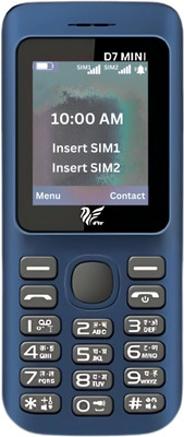 IAIR D7 MINI Dual Sim Keypad Phone With Jazz Wired Earphone| 1.8 Inch Big Display(Dark Blue)