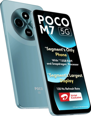 POCO M7 5G - Locked with Airtel Prepaid (Ocean Blue, 128 GB)(6 GB RAM)