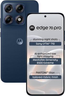 MOTOROLA edge 70 pro (Tailored Fabric - PANTONE Titan (Blue), 256 GB)(12 GB RAM)