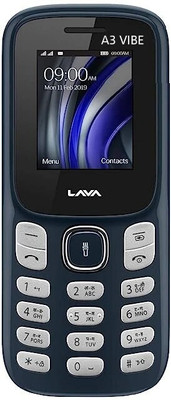 LAVA A3 Vibe DS Keypad Mobile| 1750 mAh Battery|Expandable Storage 32GB(DARK BLUE GREY)