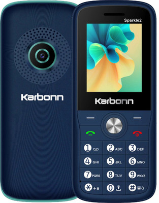 KARBONN Sparkle2 Dual SIM Keypad Mobile 2''LCD,Camera,1000mAh Battery Expandable,32GB(Dark Blue, Light Blue)