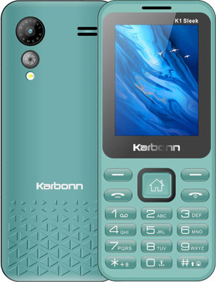 KARBONN K1Sleek Dual Sim keypad Mobile 2.4inch LCD 1200mAh Battery Expandable up to 32GB(Sea Green)