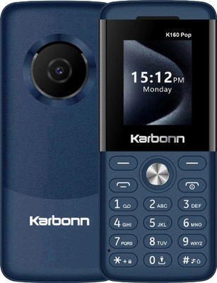 KARBONN K160Pop Dual SIM,Keypad Phone 1.8''LCD,1000mAh Battery,Camera,ExpandableUpto32GB(Dark Blue Black)