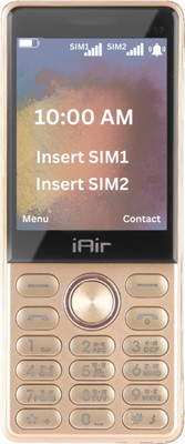 IAIR Y57 Dual Sim Keypad Phone | 2800 mAH Battery & Big 2.8 Inch Display(Mirror Gold)