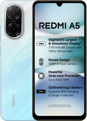 REDMI A5 (Pondicherry Blue, 64 GB)  (3 GB RAM) For Rs. 6499 @ 28 %