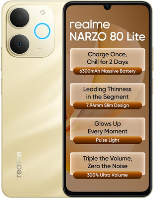 realme Narzo 80 Lite 4G (Beach Gold, 128 GB)(6 GB RAM)